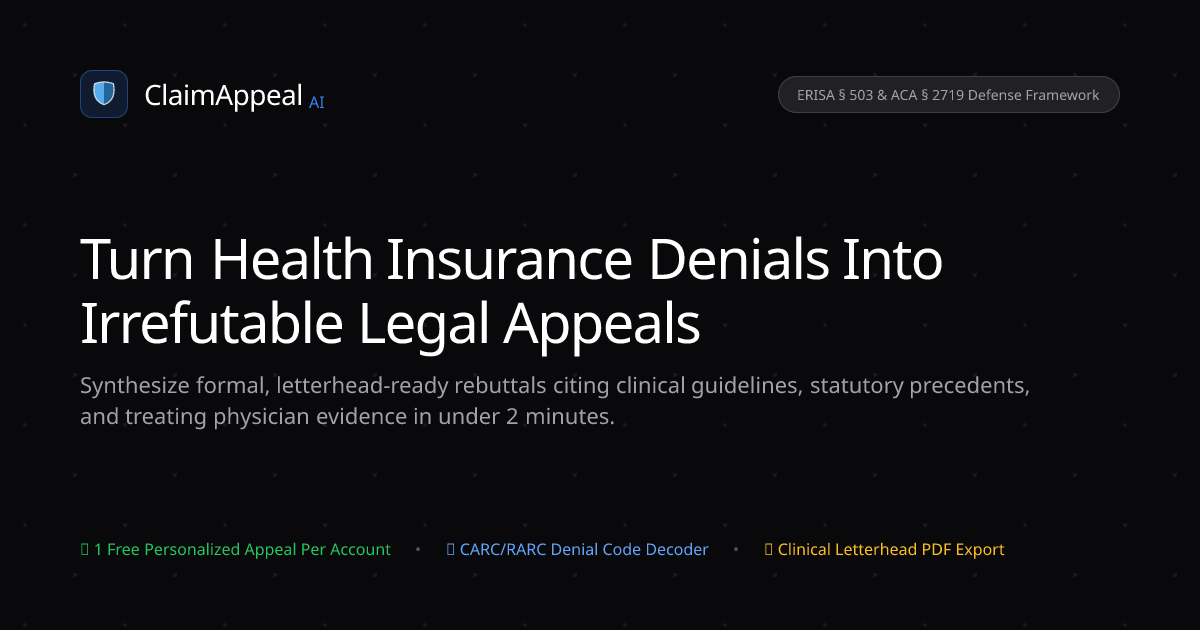 I built a free tool to help patients fight unfair health insurance claim denials using federal law (